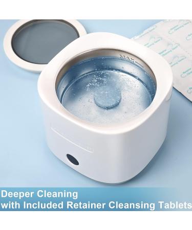 Portable Ultrasonic Cleaner 30W w/ 24 Cleaning Tablets - 5 Min to Clean Retainers, Mouth Guards, Dentures & Jewelry | 42kHz Upgrade - Buy Online on GoSupps.com