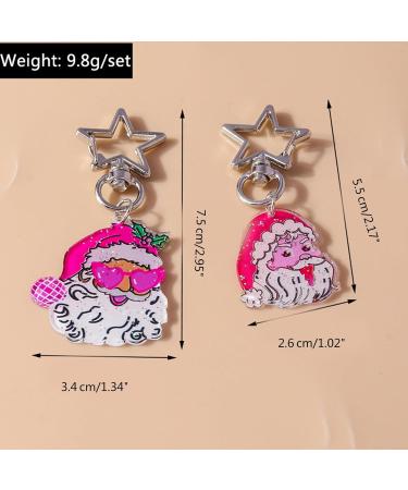 Shop VSilay Lianxue Multi-Colored Acrylic Santa Claus Key Pendant - Stylish Christmas Keychain & Bag Decoration - International Shipping Available - Buy Online on GoSupps.com