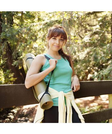 Shop NAAPESI Adjustable Yoga Mat & Cotton Loop Shoulder Strap - Ideal for Pilates & Aerobics - Black 150 cm x 3.8 cm - International Shipping Available - Buy Online on GoSupps.com