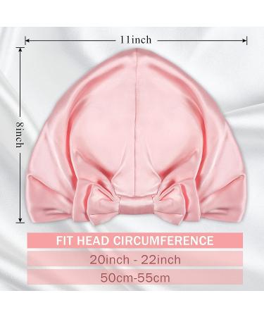 Kenllas 22-Momme 100% Mulberry-Silk Bonnet | Natural Pure Silk Sleep Cap for Women | Curly Hair Care Cover (Pink - Double Layer) - Buy Online on GoSupps.com