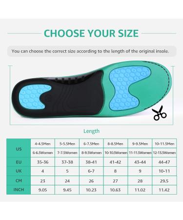 3angni Orthopedic Insoles for Heel Spur & Plantar Fasciitis - Comfortable Flat Foot Support for Men & Women Size EU 41-42 (27cm) - Ideal for Work Shoes - Buy Online on GoSupps.com