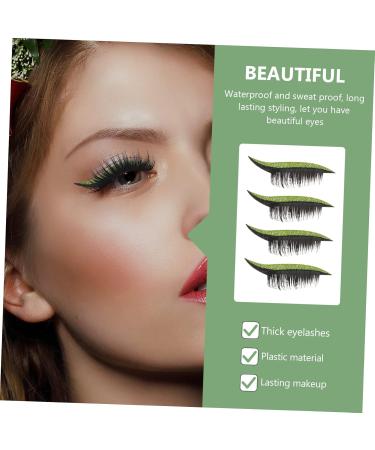 minkissy 12 Pairs False Eyelash Stickers Natural Lashes Natural Eyelashes Reusable Eyelash Decals Safe and Gentle Eyelash Stickers Makeup Stickers Green Duct Tape Glitter Eyelashes - Buy Online on GoSupps.com