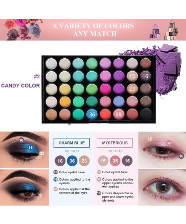 LHLXZQ Eye Makeup Kit Complete Cosmetic Set with Eyeshadow Palette Mascara Eyeliner Eyebrow Pencil and Makeup Brush 02B - Buy Online on GoSupps.com