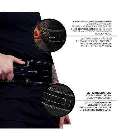 Sinovati Premium Weight Lifting Belt - Durable Cowhide Lever Belt for Powerlifting & Bodybuilding | 10cm Height | Unisex Fitness Gear - Buy Online on GoSupps.com