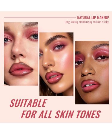 Brown Lip Liner Peptide Lip Treatment Duo Moisturizing Waterproof Long Lasting Creamy Angled Tip Lip Pencil with Nourishing Pink Lip Balm for Women Non Sticky Lip Care Juicy Lip Combo Kit Set B:#06 Dark brown+#03 Petal pop - Buy Online on GoSupps.com