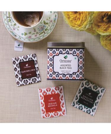 Octavius | Assorted Tea Bag Sampler Gift Set - 3 Tea Flavors | 100 Counts - Black Tea | Tea Sampler Pack | Tea Set Gift | Pack of 4 Black Tea - 25TB (Pack of 4) - Buy Online on GoSupps.com