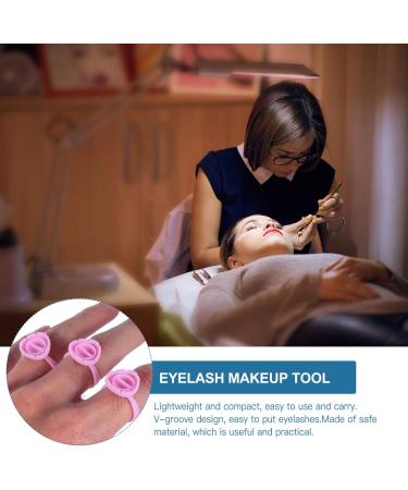 SOIMISS Lot De 100 Supports D'anneaux Ovales Roses Pour Pigments Et Extensions De Cils Outil Portable Professionnel Pour Maquillage Et Tatouage - Buy Online on GoSupps.com