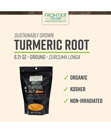 Buy Frontier Co-op Organic Turmeric Root 6.21 oz - Premium Quality Spices - Buy Online on GoSupps.com