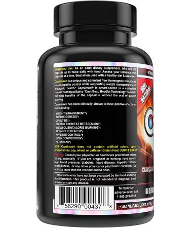 Capsimax 100mg V Capsules - 60 Servings | MST Clinically Dosed Weight Management Supplement for Thermogenic Results, Appetite Control & Metabolic Health - Stimulant Free (BSCG Certified) - Buy Online on GoSupps.com