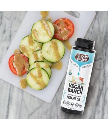 Foods Alive Vegan Ranch Dressing - Organic, Gluten-Free, Sugar-Free, Keto-Friendly | Made with Cold Pressed Sesame Oil | Healthy 8oz Dressing for Keto Meals & Salads - Buy Online on GoSupps.com