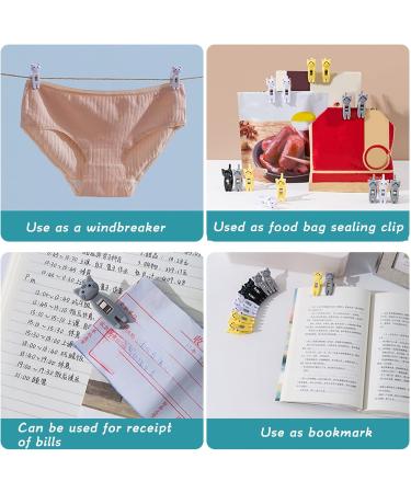 6 Pack Cat Snack Clips - Anti-Slip Strong Metal Spring Versatile Food Pocket & Document Holder - White - Buy Online on GoSupps.com