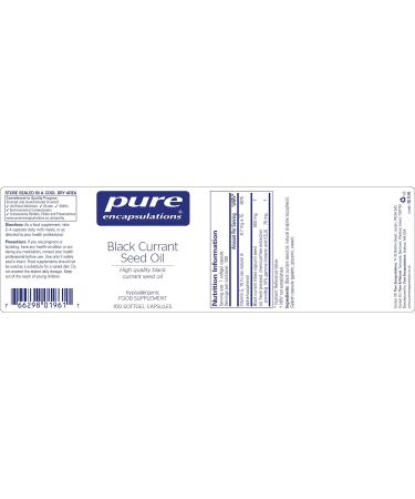 Pure Encapsulations Black Currant Seed Oil 500mg - 100 Softgel Capsules - Buy Online on GoSupps.com