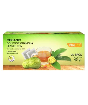 NalLife Organic Soursop Graviola Leaves Tea Pack of 30 Bags