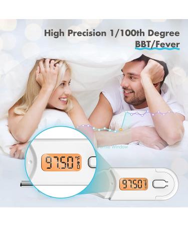 Femometer Basal Body Thermometer for Ovulation & Fertility Tracking | Soft Backlight, Memory Recall, FM-VC-301 (White) - Buy Online on GoSupps.com