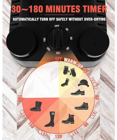 Sunday Living Boot Dryer with Heat Blower - Electric Shoe Dryer with 3-Hour Timer and Overheat Protection | Quick Drying and Quiet - Buy Online on GoSupps.com