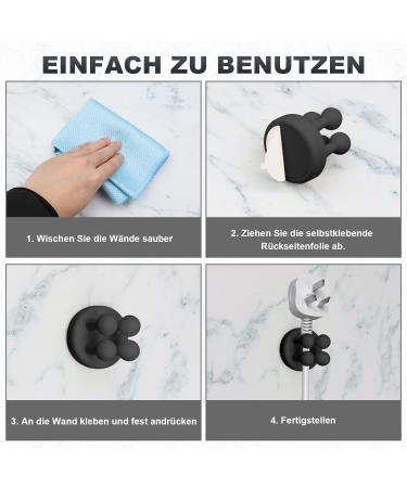 Spokki 8-Piece Silicone Toothbrush & Razor Holder Set - Waterproof No Drilling Multi-Function Wall Hook for Bathroom Kitchen & Office - Buy Online on GoSupps.com