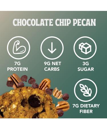ChipMonk GLP-1 Boosting Cookies - Chocolate Chip Pecan (12 Pack) Low Carb Gluten-Free High Protein Healthy GLP-1 Boosting Sweet Snack with 7g Protein and 7g Dietary Fiber - Buy Online on GoSupps.com