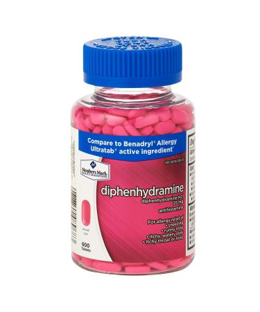 Member's Mark 25mg Diphenhydramine Allergy (600 ct.)