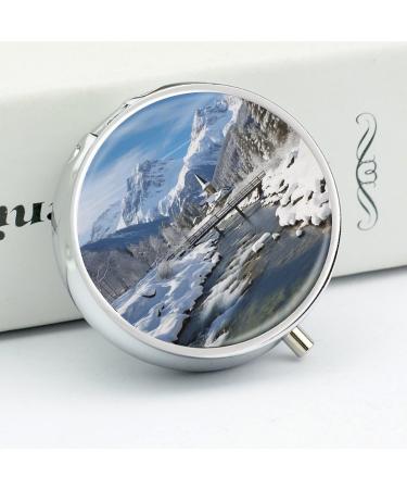 Travel Pill Box - 3 Compartment Pill Organizer | Bavarian Alps Design | Portable Case for Purse & Pocket - Buy Online on GoSupps.com