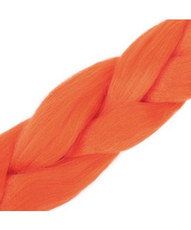 MapofBeauty Afro Jumbo Braid Hair 24/60cm Synthetic Extensions in Fluorescent Orange - Buy Online on GoSupps.com