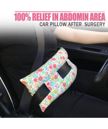 BNRendles Abdominal Seat Belt Pillow for Hysterectomy & Tummy Tuck Recovery - Ice/Hot Pocket, C-Section Post-Surgery Cushion with Hook N Loop Tape - Camellia - Buy Online on GoSupps.com