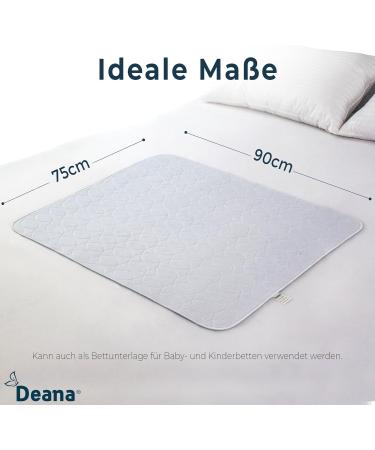 Deana Incontinence Pad 75x90 - Waterproof Mattress Protector & Washable Bed Pad for Incontinence - Best Bedding Solution - Buy Online on GoSupps.com
