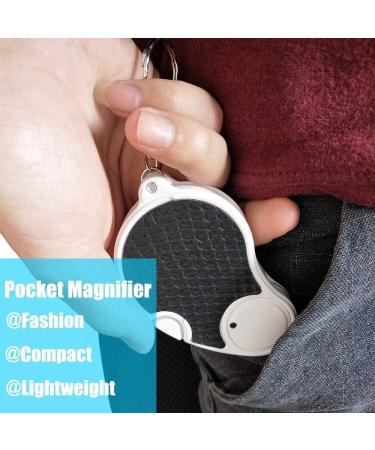 5X Handheld Pocket Magnifying Glass with Light - Small Illuminated Folding Lens for Reading, Coins, Hobby & Travel - 45mm Diameter - Buy Online on GoSupps.com