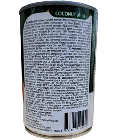 ROYAL THAI - Coconut Milk 17% MG - 1 X 400 ML - Buy Online on GoSupps.com