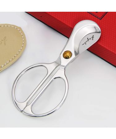 Cigar Cutter Case Scissors Stainless Steel Guillotine Cutters Blades Portable Cigars Gift Set Tool for Travel and Work Blue