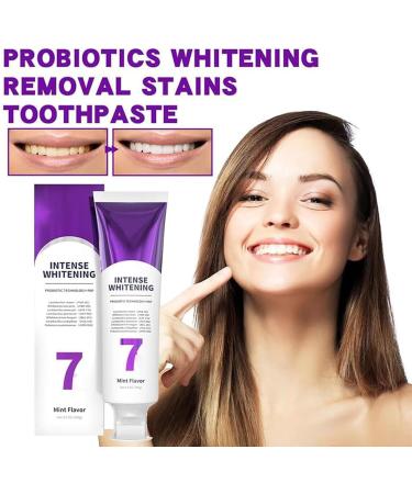 7 Pro Strong Whitening Toothpaste 7 Pro Intense Whitening Toothpaste 7 Pro Deep Whitening Toothpaste with 7 Probiotics Get a Brighter Smile (2 pcs) - Buy Online on GoSupps.com