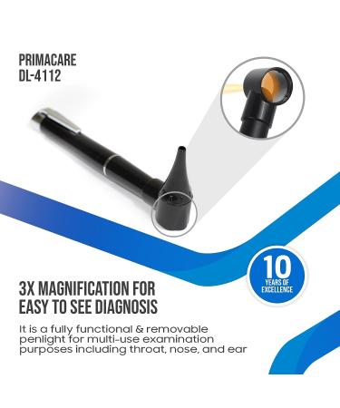 Priamcare Mini Otoscope Kit with High Resolution LED Ear Light - Ideal for Nurses, Students, Doctors & EMTs - Buy Online on GoSupps.com