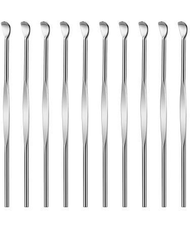 10 Pack - Stainless Steel Ear Spoon Portable Ear Pick Earwax Cleaning Tools Removal Ear Cleaner Spoon Ear Clean Tool