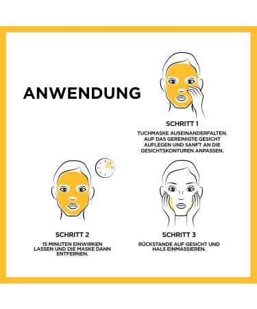 Garnier Moisturizing Cloth Masks for Sensitive Skin - Hyaluronic Acid & Vitamin C - Radiant Glow - SkinActive (5 x 1 Masks) - International Shipping - Buy Online on GoSupps.com