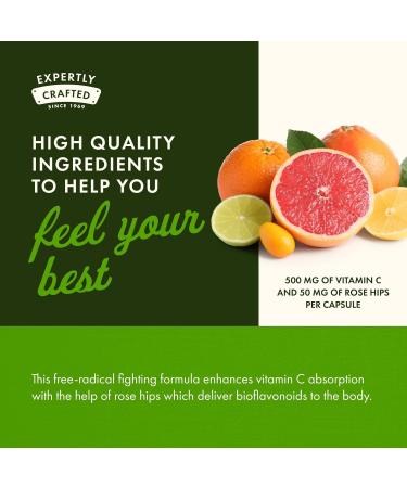 Swanson Vitamin C with Rose Hips 500 Milligrams 400 Capsules (2 Pack) - Buy Online on GoSupps.com