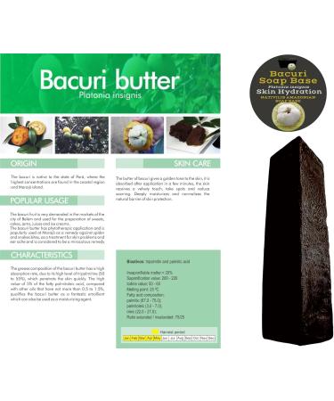 Nativilis Amazonian Soap Base 3KG - ANDIROBA 1KG - BACURI 1KG - BRAZIL NUT 1KG - Natural Vegan Face Skin Body Moisturises No Chemicals Additives Colours or Lauryl - Melt and Pour Copaiba Benefits - Buy Online on GoSupps.com