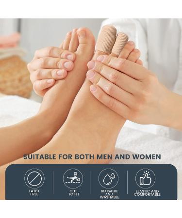 Kimihome 8 PCS Gel Toe Caps - Closed Toe Fabric Sleeve Protectors for Corns, Blisters, Calluses - Silicone Cushions for Toe Relief - Buy Online on GoSupps.com