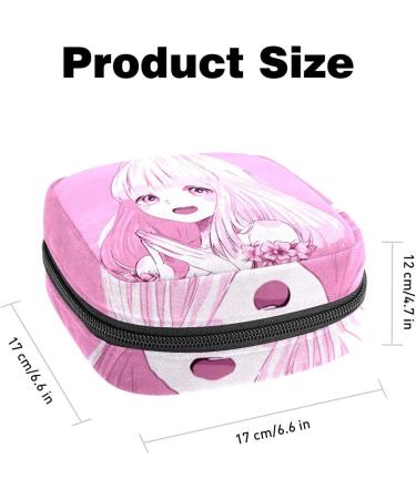 Anime Girl Pink Sanitary Napkin Storage Bag Portable Menstrual Pad Bag for Teen Girls Tampons Sanitary Pads for Women Ladies Multicoloured 14 - Buy Online on GoSupps.com