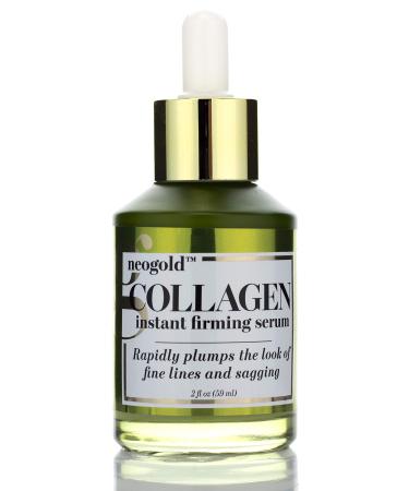 Neogold Collagen Instant Firming Face Serum Skin Care To Improve Skin Elasticity & Rapidly Plump Fine Lines & Sagging Skin - High Strength Wrinkle Repair Non-Greasy, Lightweight Formula - 2 Fl Oz Collagen Face Serum