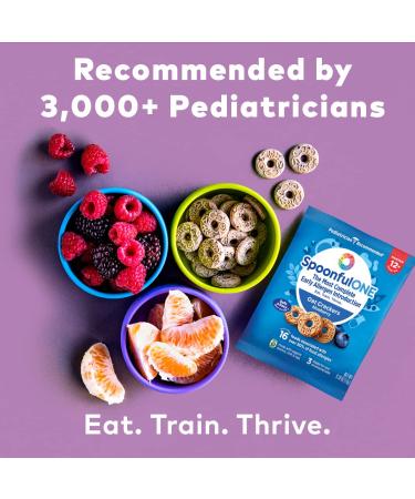 SpoonfulONE Organic Blueberry Oat Crackers | Allergen Introduction Snack for Baby 12+ Months | 0.39 oz (Pack of 7) - Buy Online on GoSupps.com