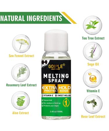 Lace Melting and Holding Spray Glue-Less Hair Adhesive for Wigs Extra Hold Lace Melting Spray Adhesive Wig Spray for Closure Extensions Wig Melting Spray Natural Forming Melting Spray Hair Wax Stick 3.4fl oz-7pcs - Buy Online on GoSupps.com