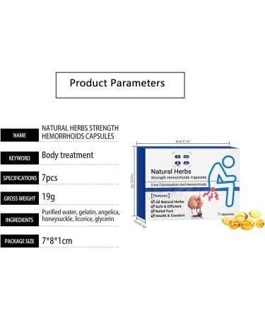 Herbal Hemorrhoid Relief Capsules - Natural Strength Formula (3 pcs) - Buy Online on GoSupps.com