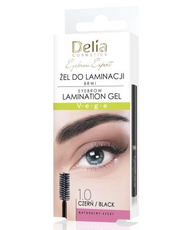 Delia Cosmetics Delia Cosmetics Eyebrow Expert Eyebrow Lamination Gel Black Vegan Formula Eyebrow Shape Fixing Colour Enhancement Biotin Peptides Glycerin 2 ml