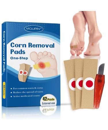 Corn Remover Pads Wart Remover Foot Corn Remover Patch 42 Pcs Corn Removal Pads Corn Removal Ideal for Relief Corn Pain and Foot Care Corn Plasters with Hole for Feet Hand Toe