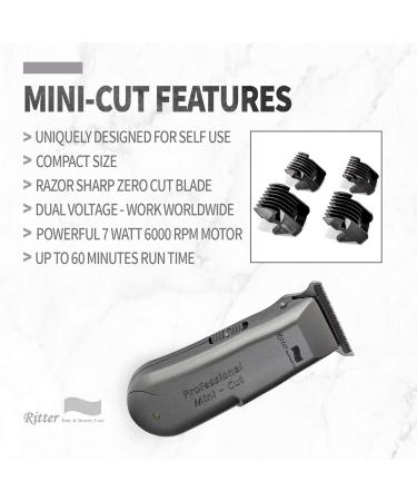 Ritter H&B.C Professional Balding Hair Trimmer F-1c - 0mm Beard Clippers & Skull Shaver Zero-Gapped T-Blade Corded/Cordless Rechargeable Hair Clippers - Buy Online on GoSupps.com