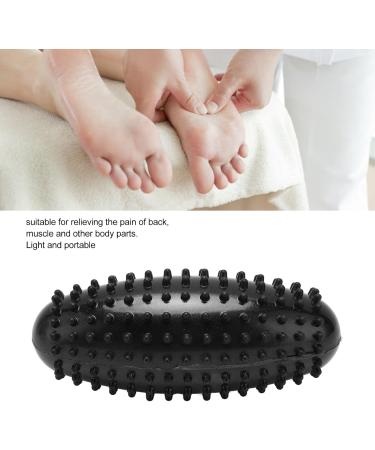 Durable PVC Massage Ball - Odorless Muscle Relief & Portable Foot Roller for Plantar Fasciitis (Black) - Buy Online on GoSupps.com