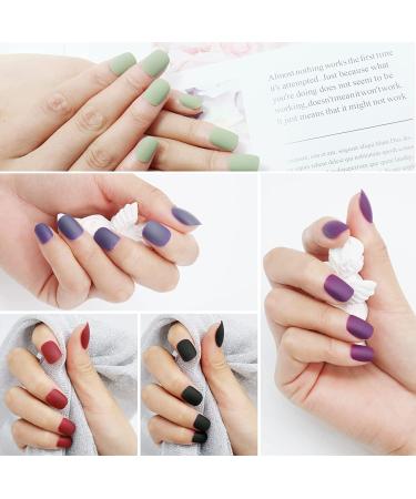 576Pcs Matte Short Press on Nails | Full Cover Acrylic False Nails - 24 Color Options | Nail Salon Art DIY for Women - Buy Online on GoSupps.com