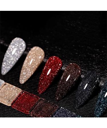 High Density Glitter Nail Polish 12 Colors Reflective Glitter Gel Nail Polish Set Holographic Glitter Nail Polish Manicure Set for Nail Art DIY Manicure and Pedicure at Home (Color : Sz01) - Buy Online on GoSupps.com