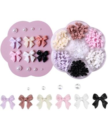 1 box of bow nail art charms with 7 grids colorful nail charms and gemstones various s nail art bow DIY nail art accessories - Buy Online on GoSupps.com