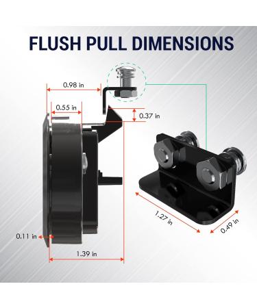 LATCH.IT RV Flush Slam Latch Lock | 2 Pack Black Heavy Duty Metal Boat Lid Lock - Fits 2 Holes & 0.5 Door Thickness - Buy Online on GoSupps.com