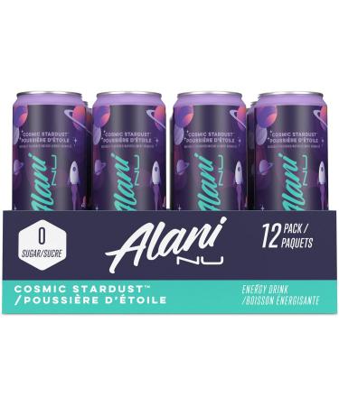 Alani Nu COSMIC STARDUST Sugar Free Low Calorie Energy Drinks | 140mg Caffeine | Pre Workout Performance with Antioxidants | Biotin B Vitamins | Zero Sugar | 10 Calories | 355mL (12 Pack) - Buy Online on GoSupps.com